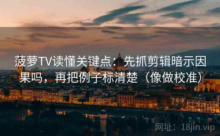 菠萝TV读懂关键点：先抓剪辑暗示因果吗，再把例子标清楚（像做校准）  第2张
